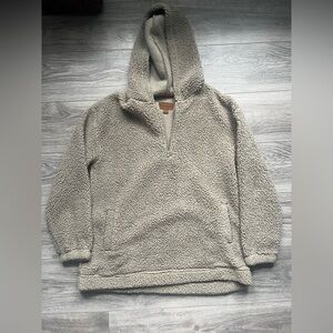 Koolaburra by UGG Tan Long Sleeve Warm Cozy Comfy Sherpa Hoodie Sweater Size M